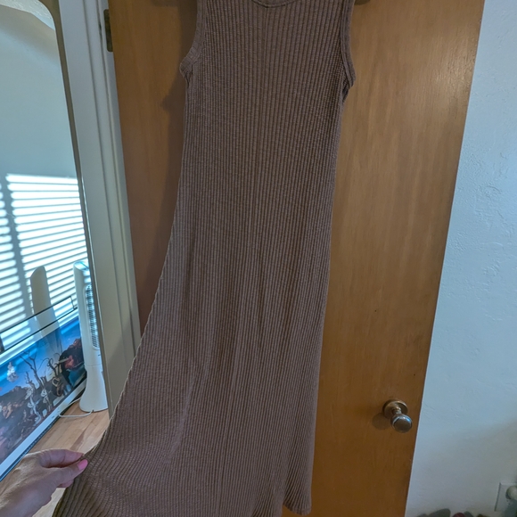 Everlane Ribbed Knit Maxi Dress - Brown - Picture 2 of 5
